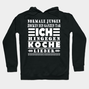 Kochen Koch Lecker Männer Chefkoch Spruch Hoodie